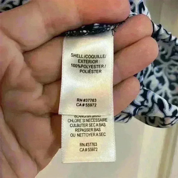 Laundry by Shelli Segal Women's Black Geometric Blouse Size S - Picture 4 of 7